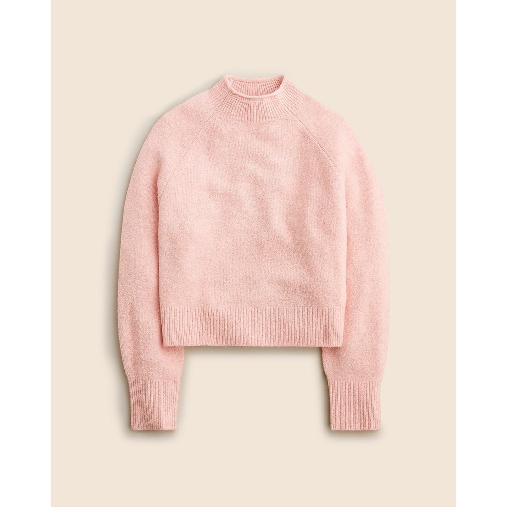 J.Crew Rollneck Sweater Supersoft Yarn Womens Large Pink Merino Alpaca Classic